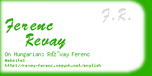 ferenc revay business card